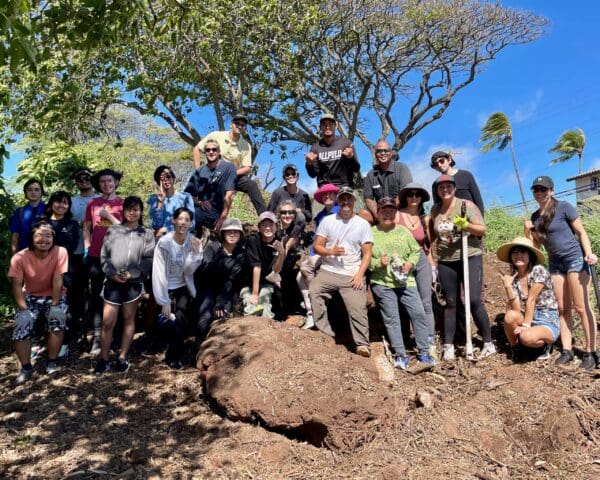 Group picture of participants at campus workday