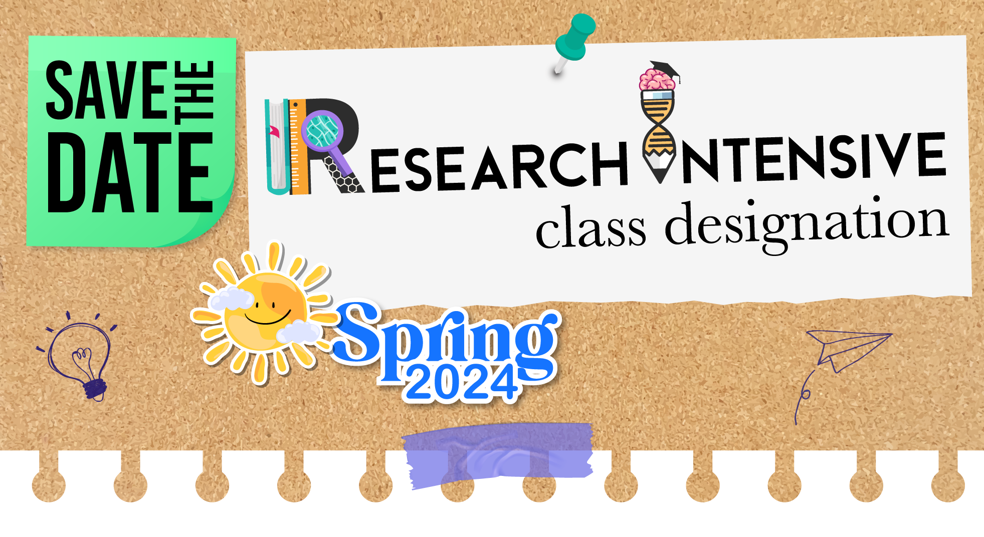 Save the date for research intensive class designation.
