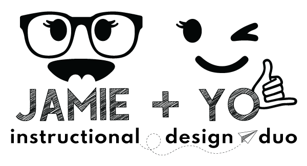 Jamie and Yo instructional design duo.